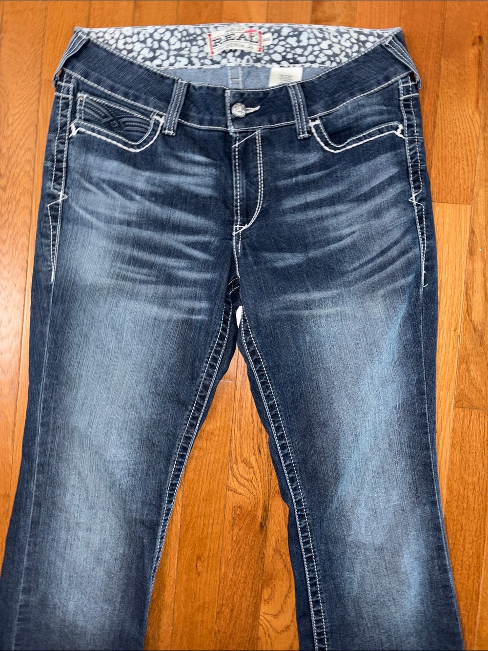 Ariat R.E.A.L. Denim Jeans Women’s 33L Bootcut Mid Rise Dark Wash Western - Picture 9 of 9